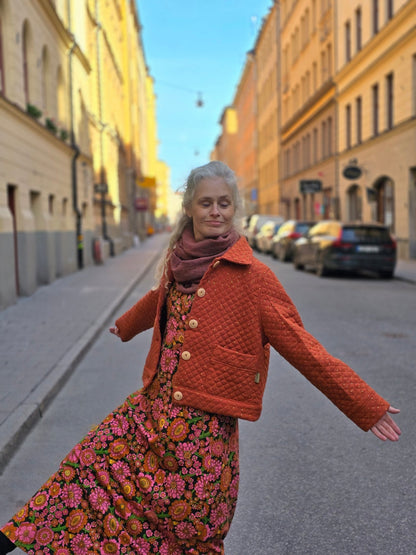 Jacka Quiltad Muslin Rost - Rino Design Sthlm