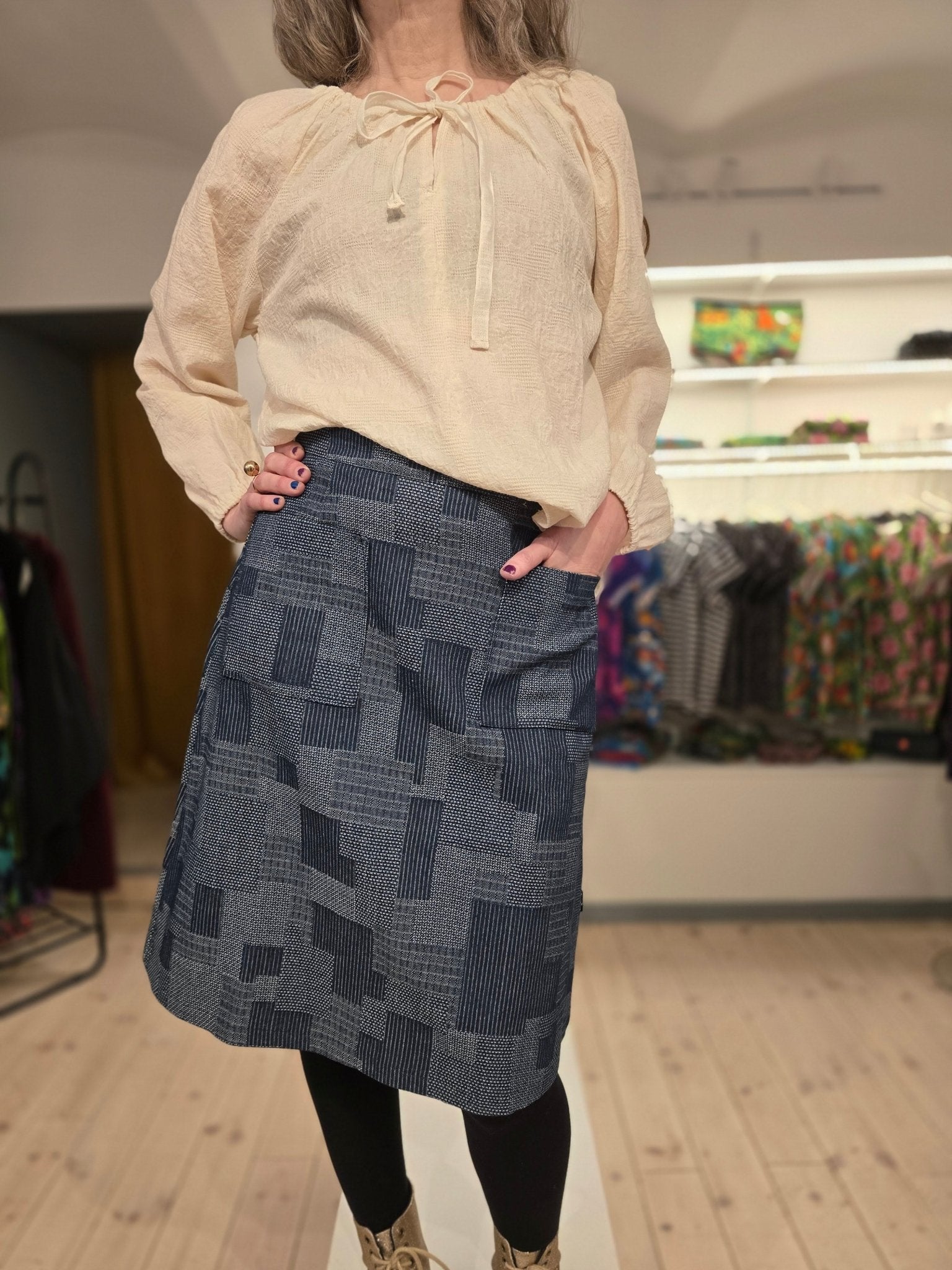 Jeanskjol med fickor Kyoto | Rino Kjol i S från Rino Design Sthlm