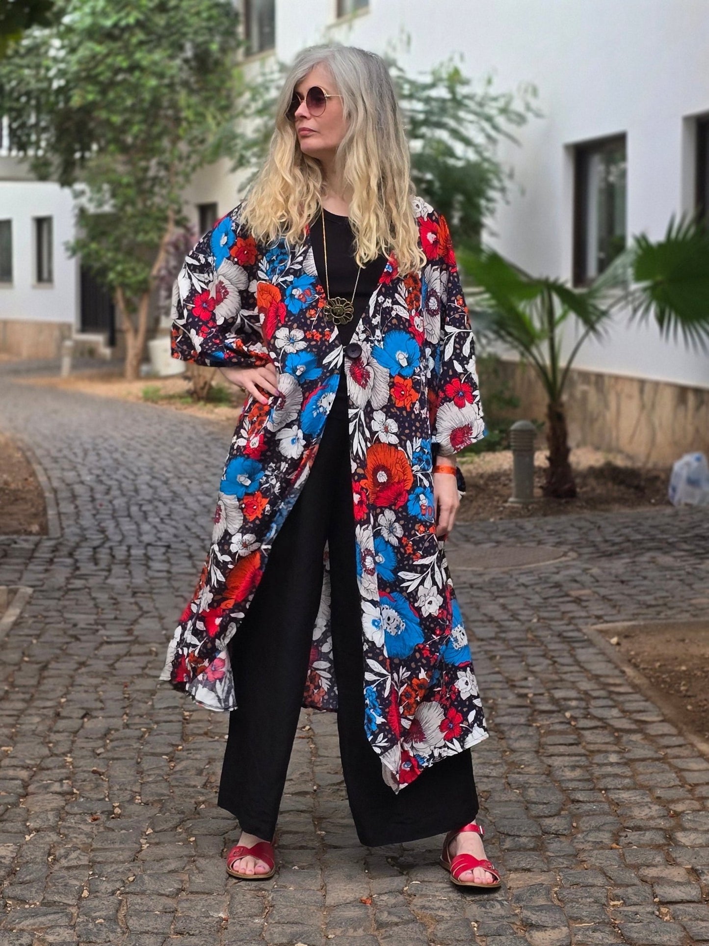 Kaftan Wonder Woman Blåröd - Rino Design Sthlm
