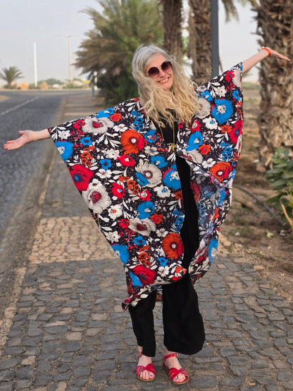 Kaftan Wonder Woman Blåröd - Rino Design Sthlm