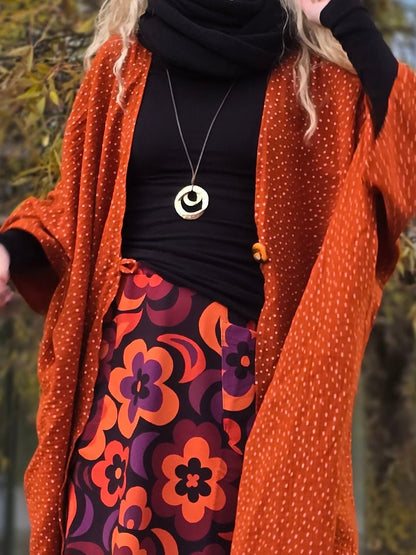 Kaftan Wonder Woman Rost Vita Prickar - Rino Design Sthlm