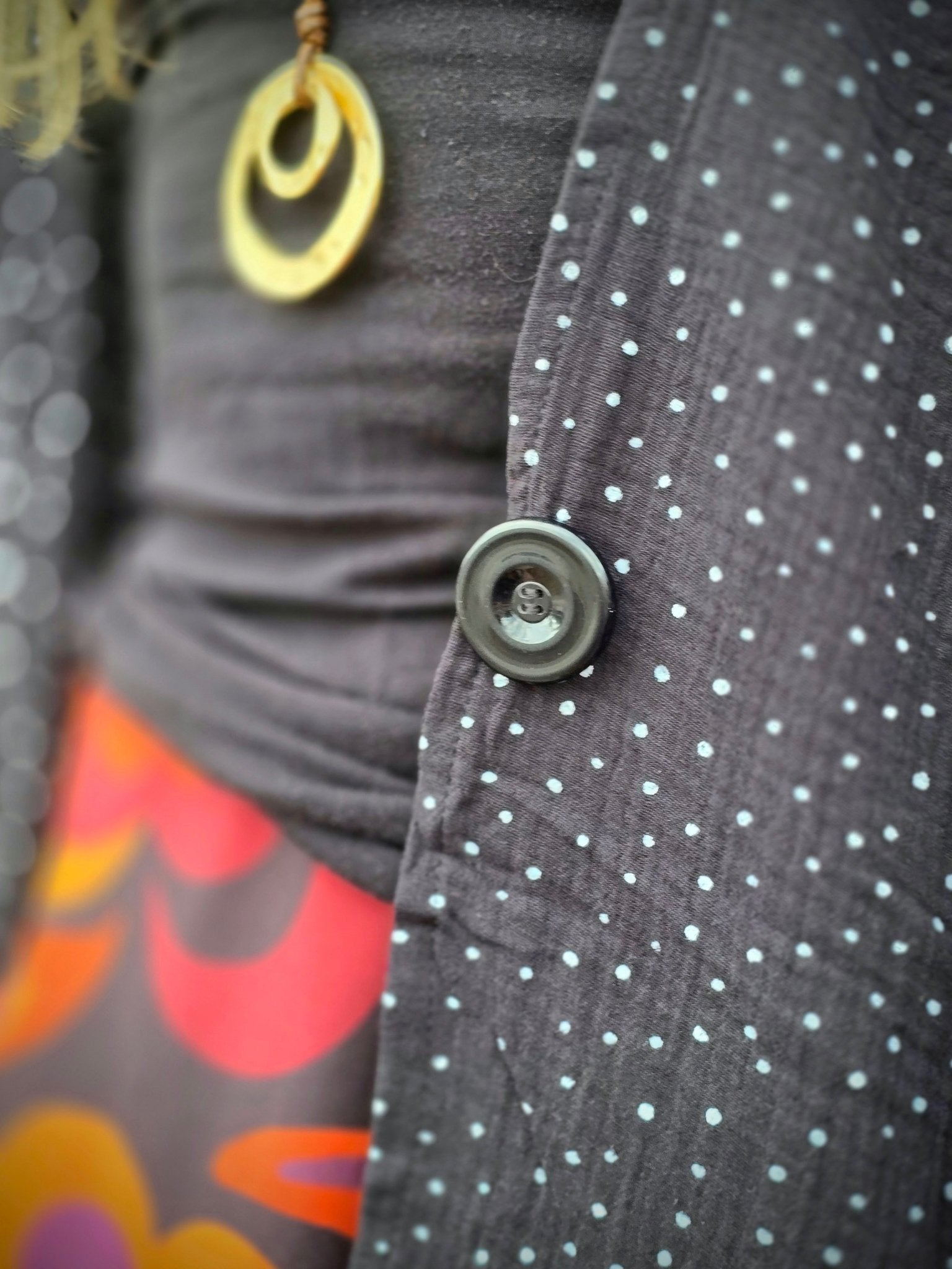 Kaftan Wonder Woman Svart Vita Prickar - Rino Design Sthlm