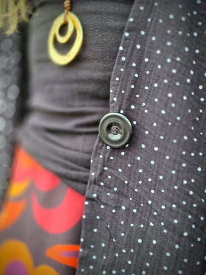 Kaftan Wonder Woman Svart Vita Prickar - Rino Design Sthlm