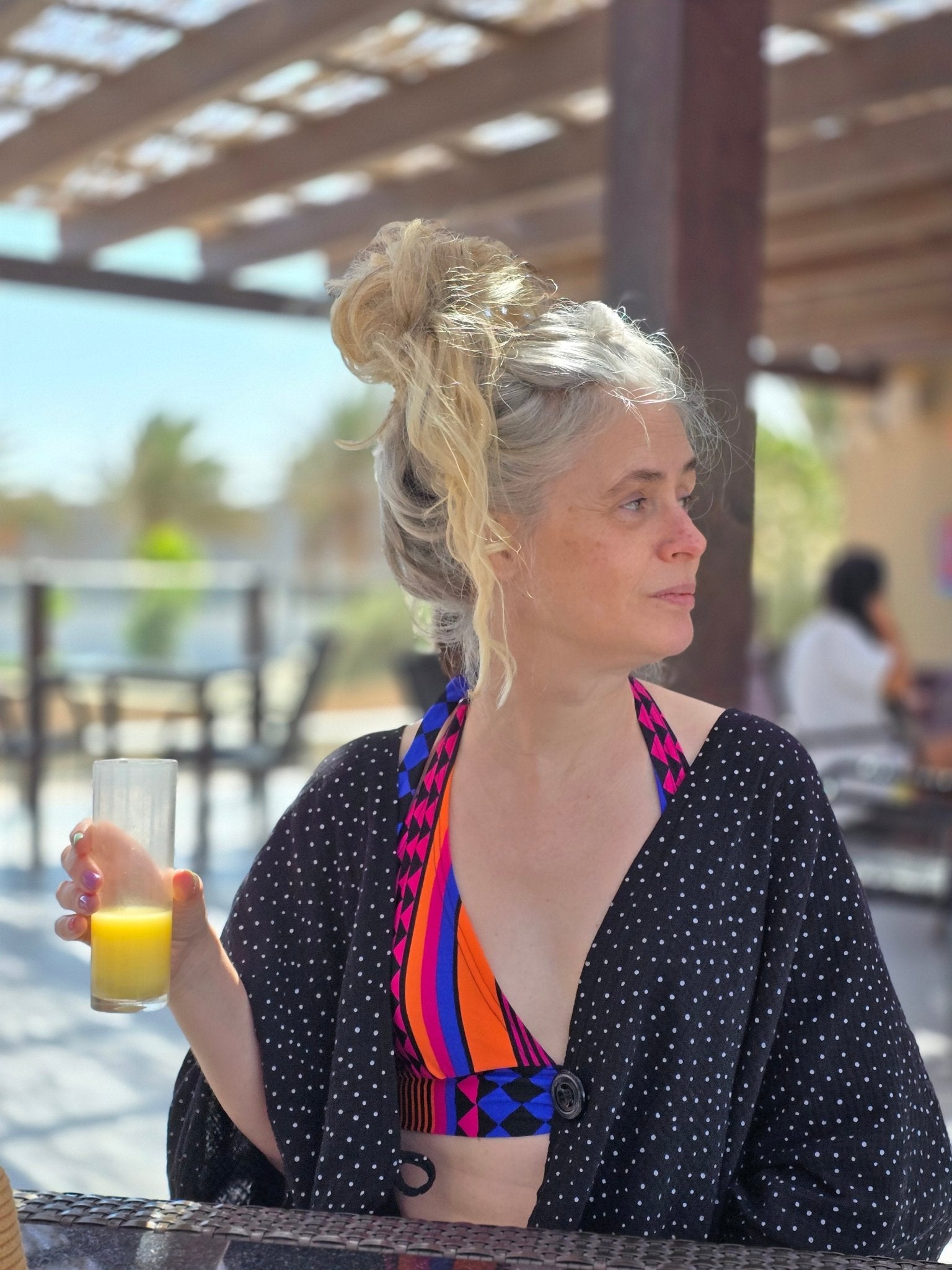 Kaftan Wonder Woman Svart Vita Prickar | Rino Kaftan muslin i One size från Rino Design Sthlm