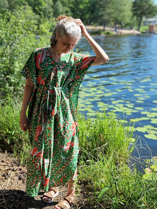 Kaftanklänning Broccoli - Lång kaftan - Rino Design Sthlm