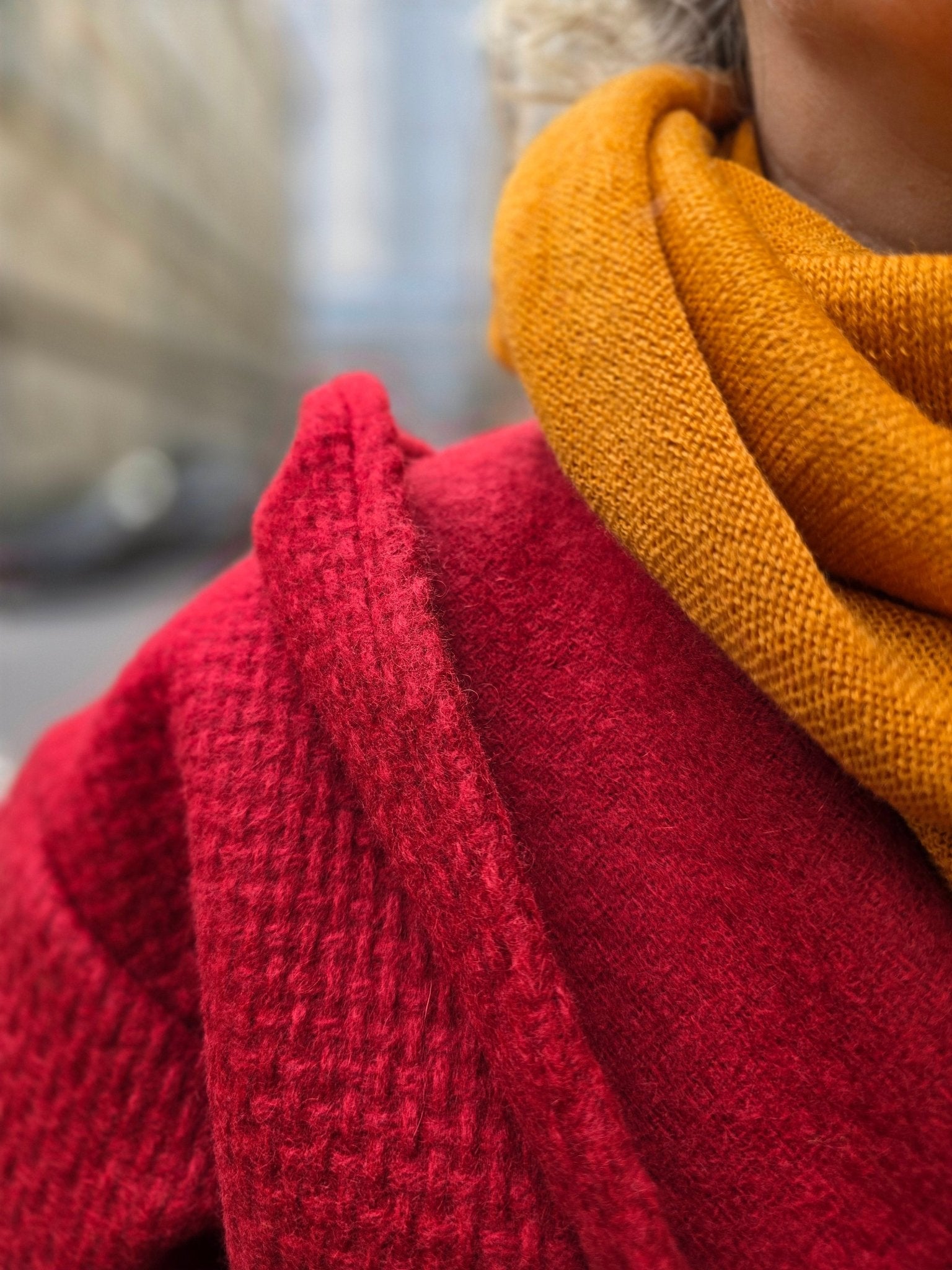 Kappa Rödluvan Röd ull | Rino Kappa ull i S/M från Rino Design Sthlm