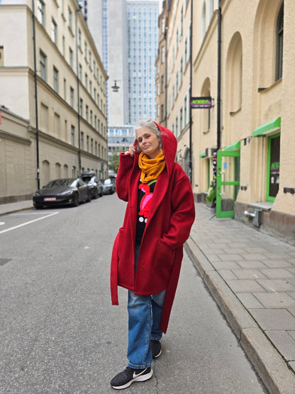 Kappa Rödluvan Röd ull - Rino Design Sthlm