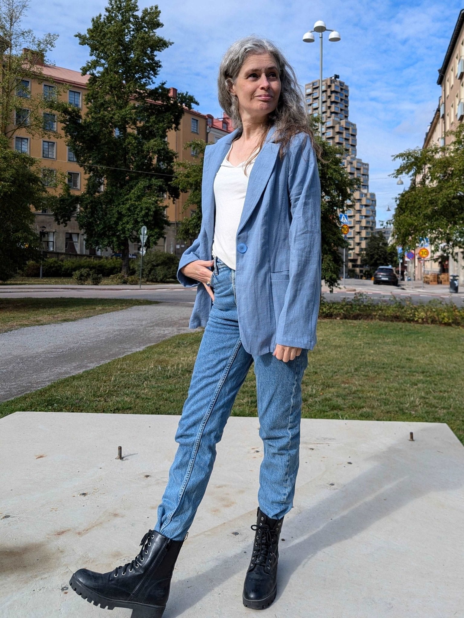 Kavaj City ljusblå | Rino Kavaj i S från Rino Design Sthlm