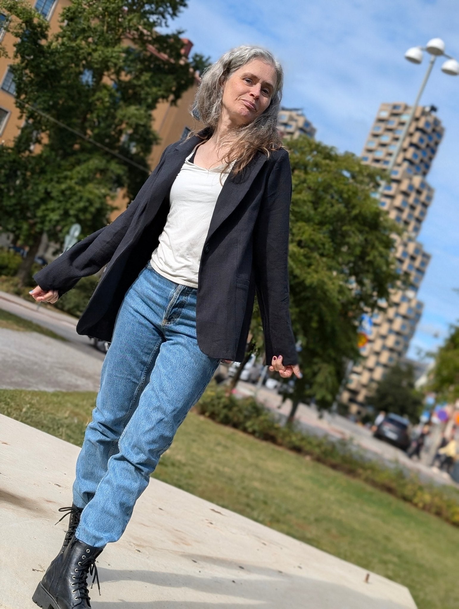 Kavaj Linne Kolsvart | Rino Kavaj i S från Rino Design Sthlm