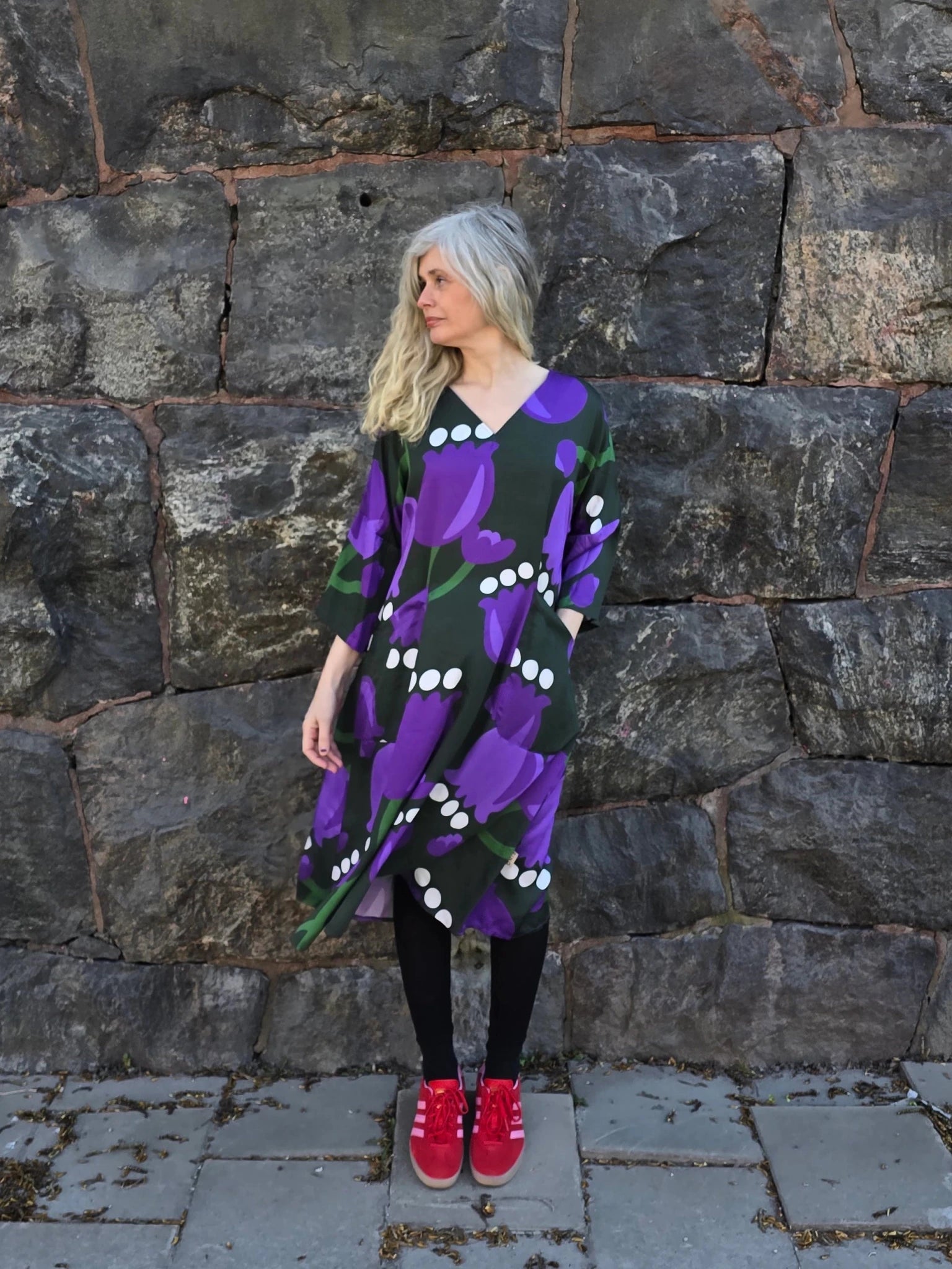 Klänning Vera Tulpan Lila | Rino Klänning i S från Rino Design Sthlm