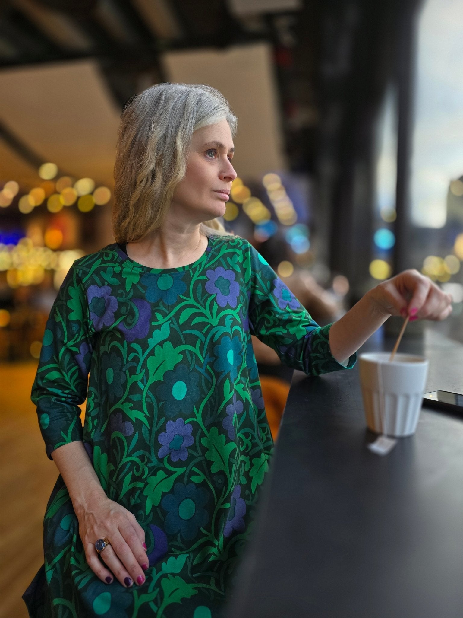 Klänning A - linje Ranka Blå | Rino - Rino Design Sthlm