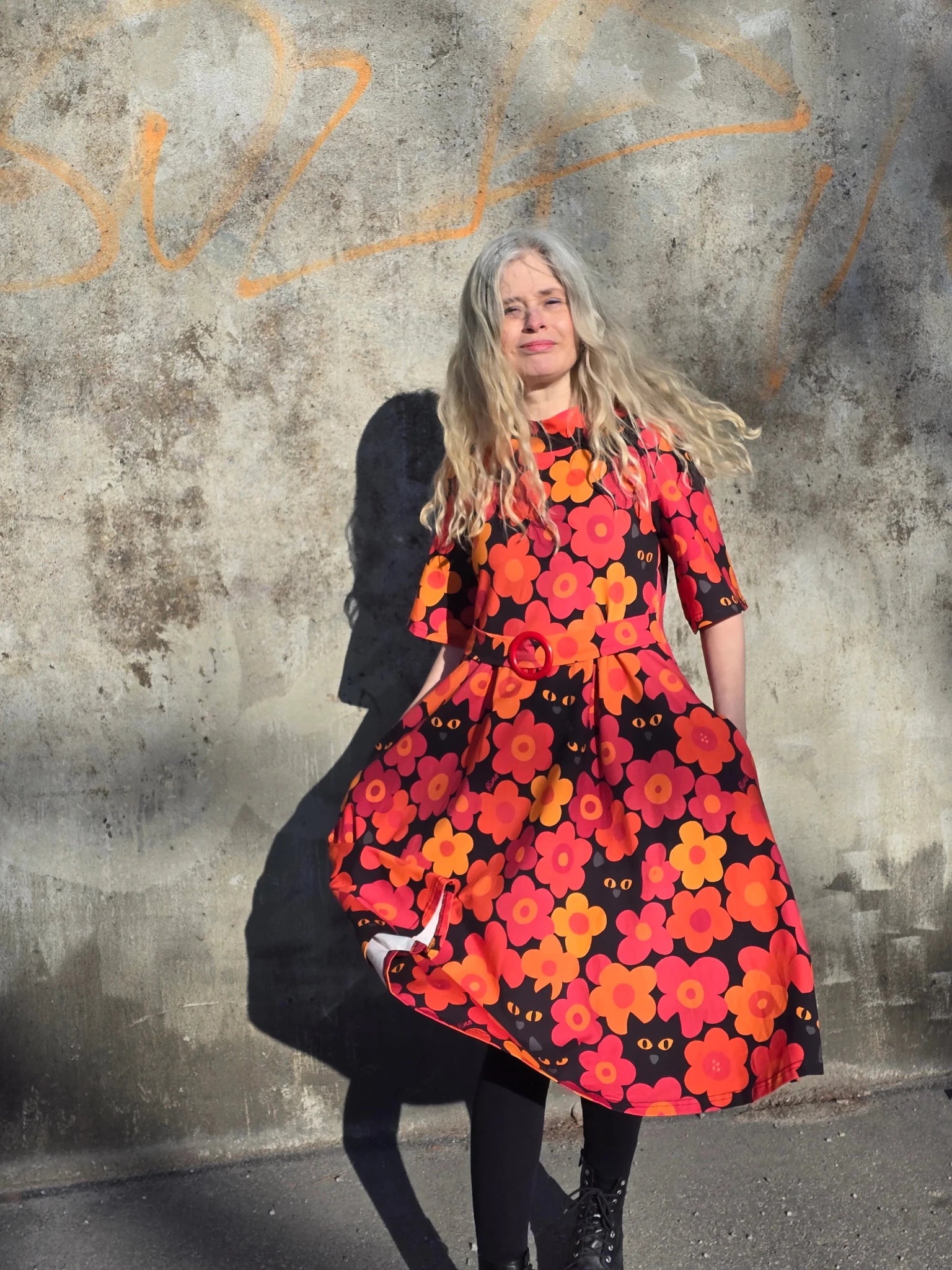 Klänning Gittan Tittut Orange | Rino Design Klänning i S från Rino Design Sthlm