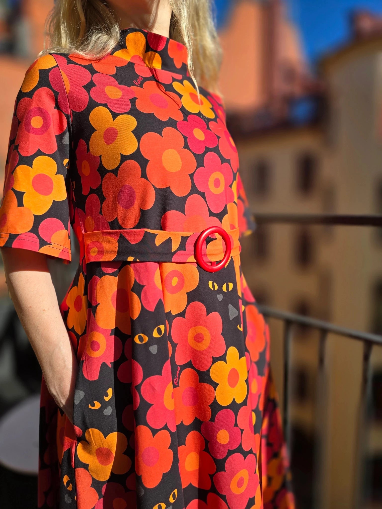 Klänning Gittan Tittut Orange | Rino Design Klänning i S från Rino Design Sthlm