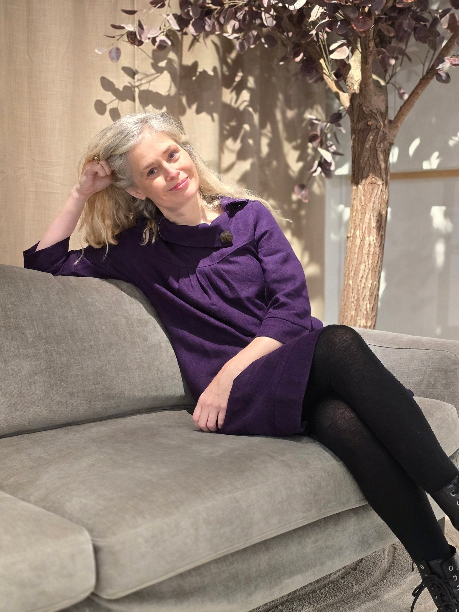 Klänning Prästkrage Lila By Rino - Rino Design Sthlm