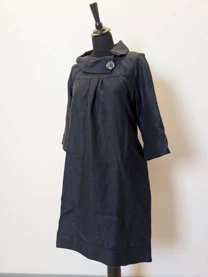 Klänning Prästkrage Mörkblå By Rino - Rino Design Sthlm