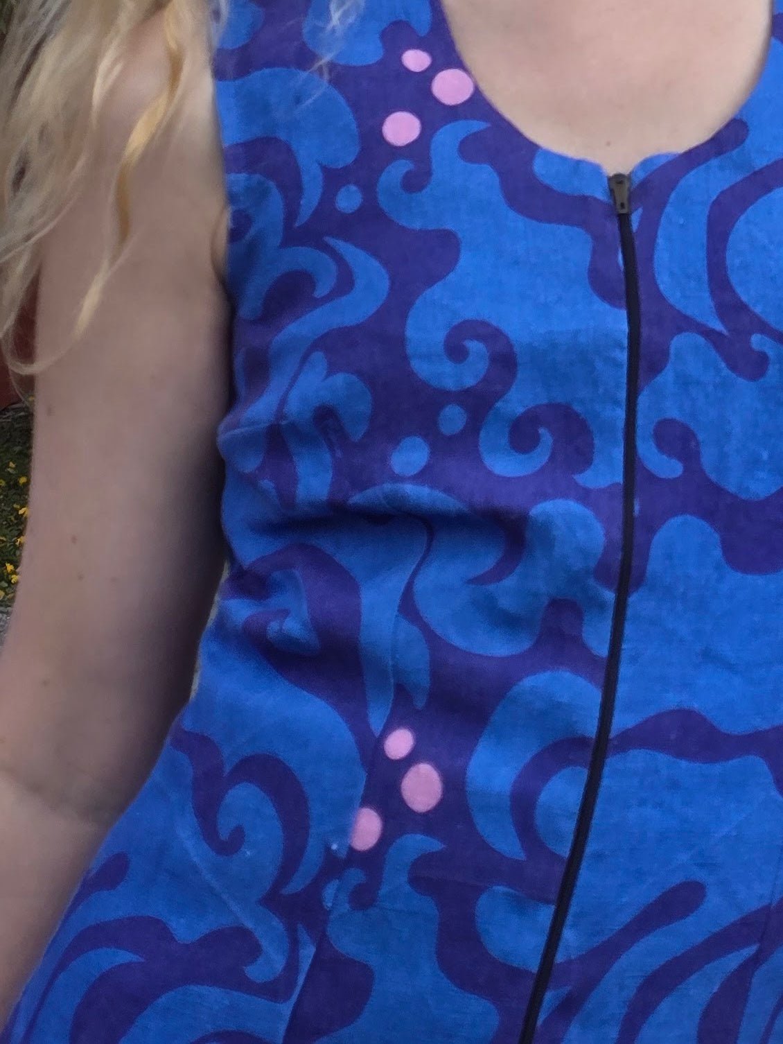 Långklänning Linnea Virvel Blå | Rino Klänning i S från Rino Design Sthlm