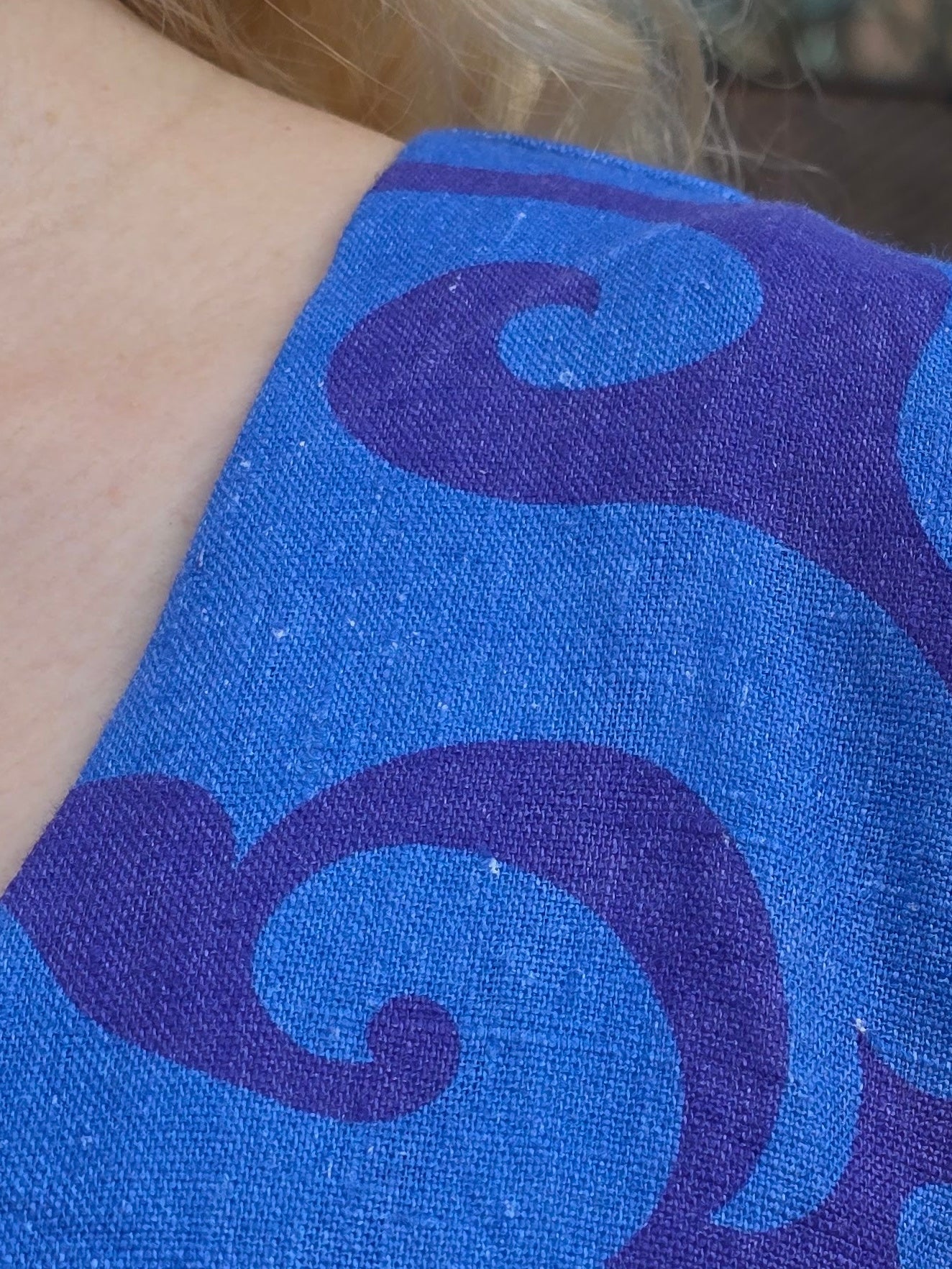 Långklänning Linnea Virvel Blå | Rino Klänning i S från Rino Design Sthlm