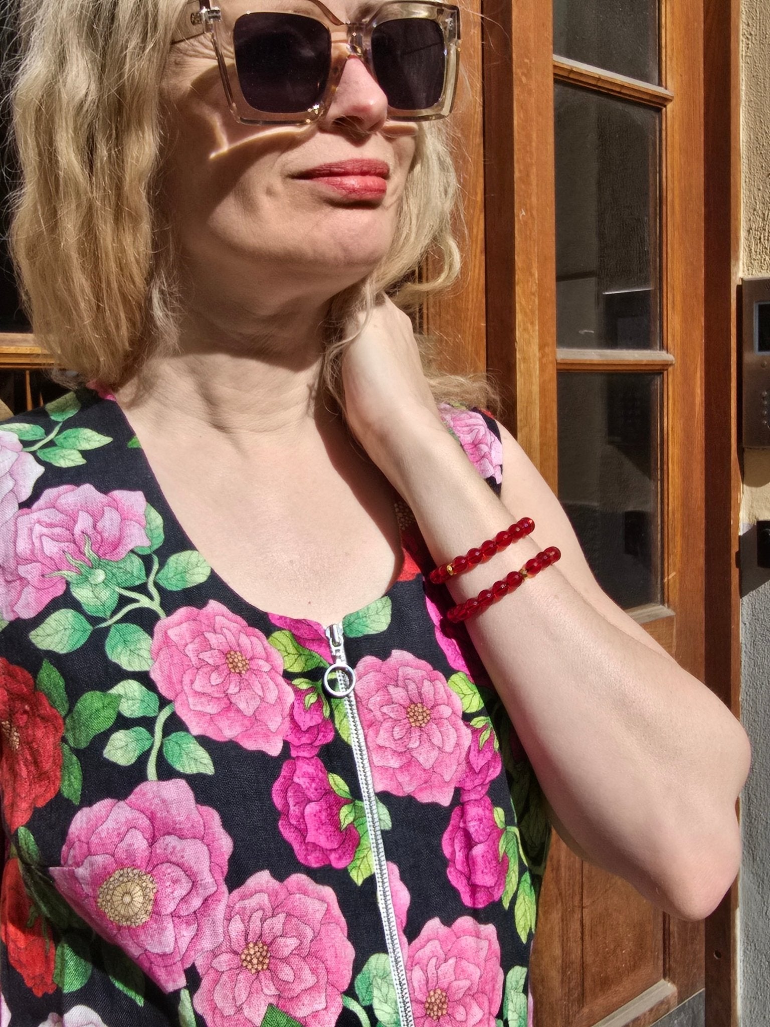 Långklänning Linnea Rosor | Rino Klänning i S från Rino Design Sthlm