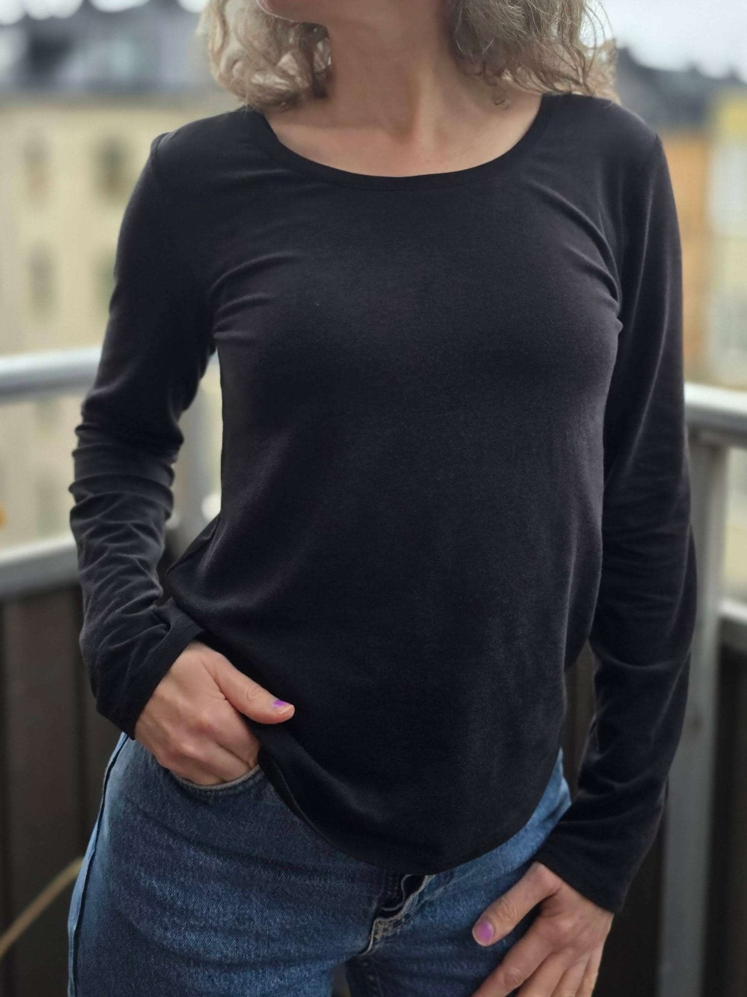 Långärmad tröja Bambu Svart | Rino Långärmad tröja i S från Rino Design Sthlm