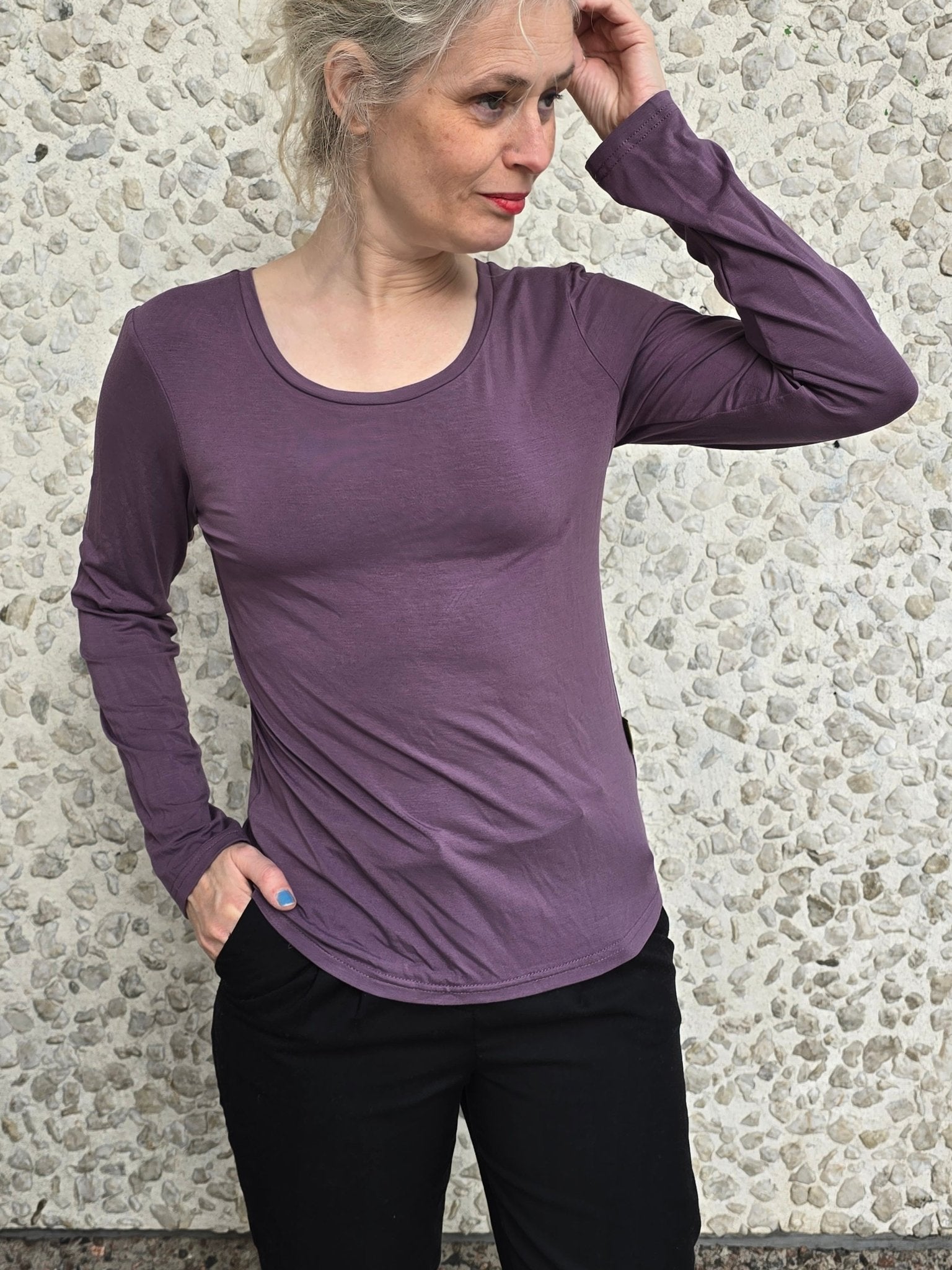 Långärmad tröja Bambu Ljuslila | Rino Långärmad tröja i S från Rino Design Sthlm