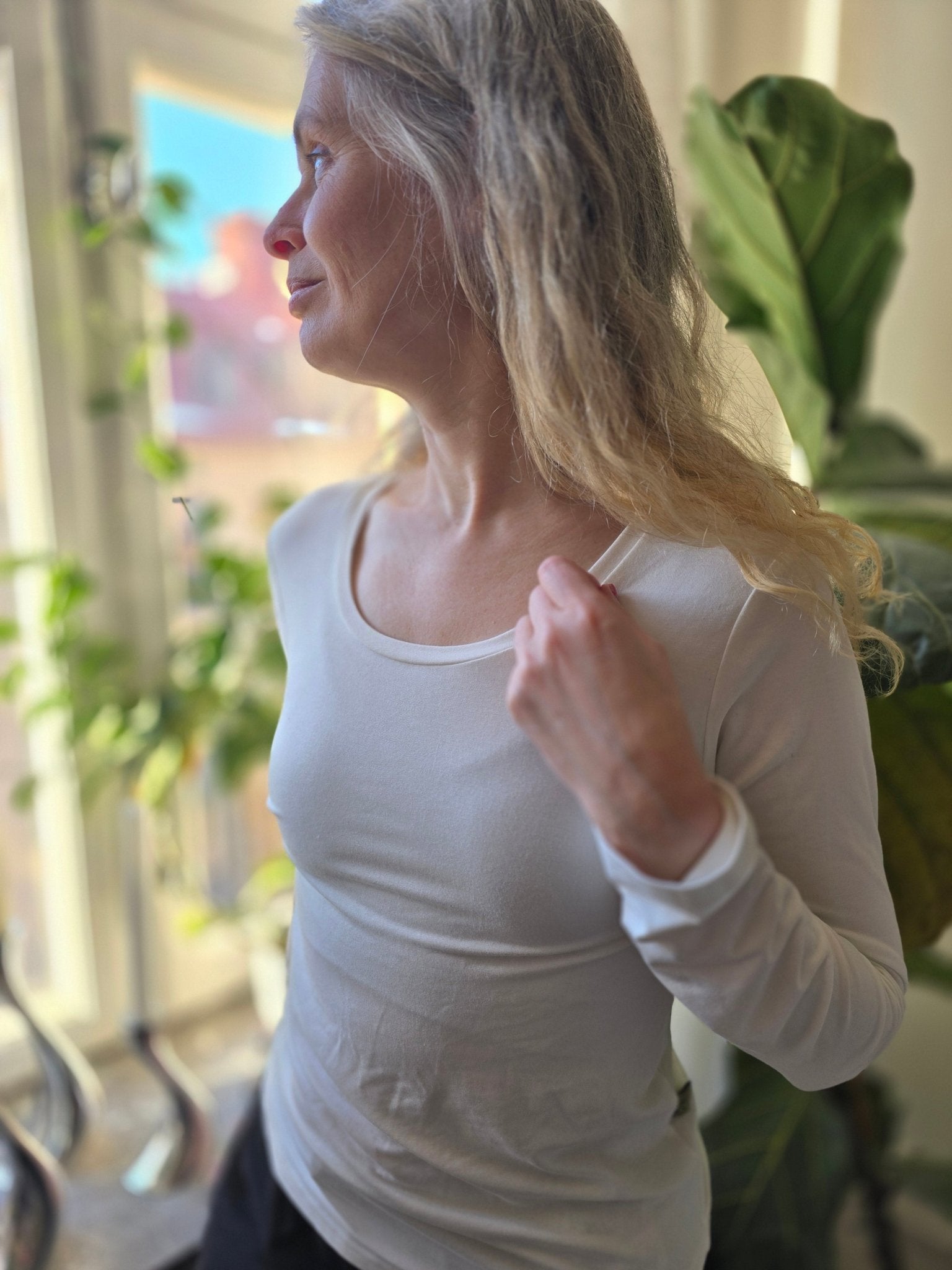 Långärmad tröja Bambu Vit | Rino Långärmad tröja i S från Rino Design Sthlm