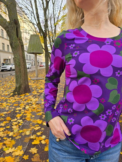 Långärmad tröja Lila Solblomma by Rino - Rino Design Sthlm