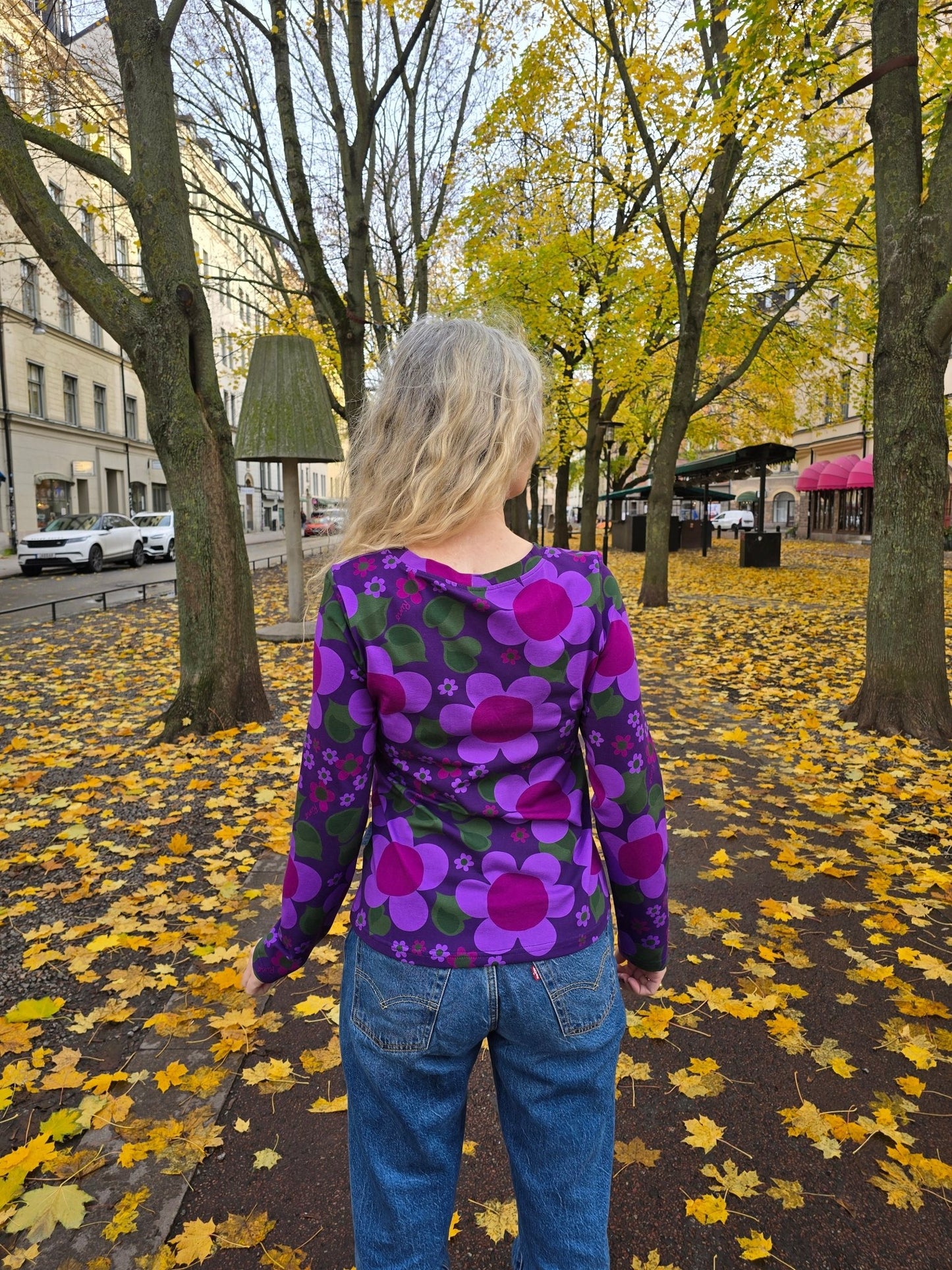 Långärmad tröja Lila Solblomma by Rino - Rino Design Sthlm