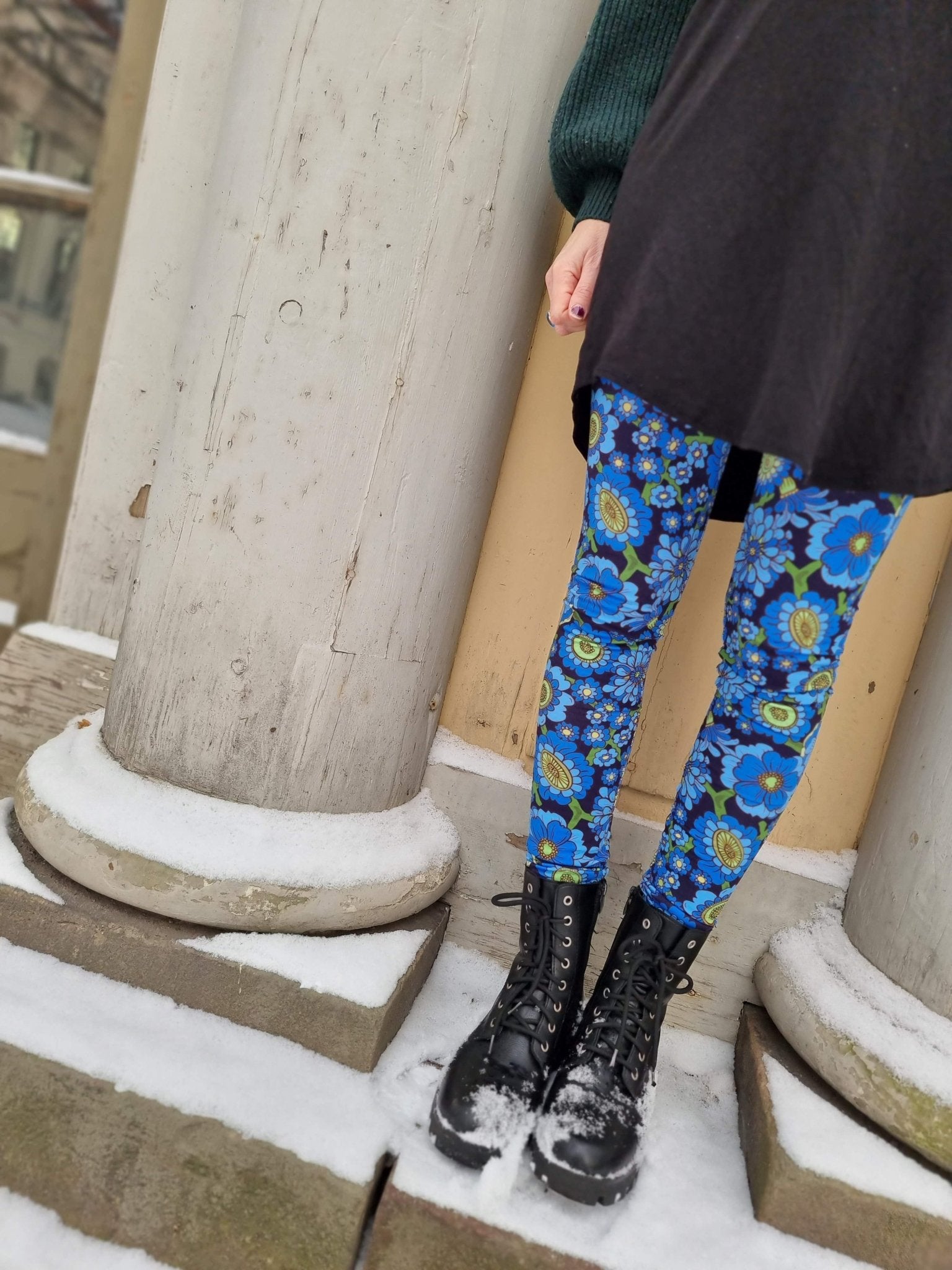 Leggings Blå Delaila special | Rino Leggings i S från Rino Design Sthlm