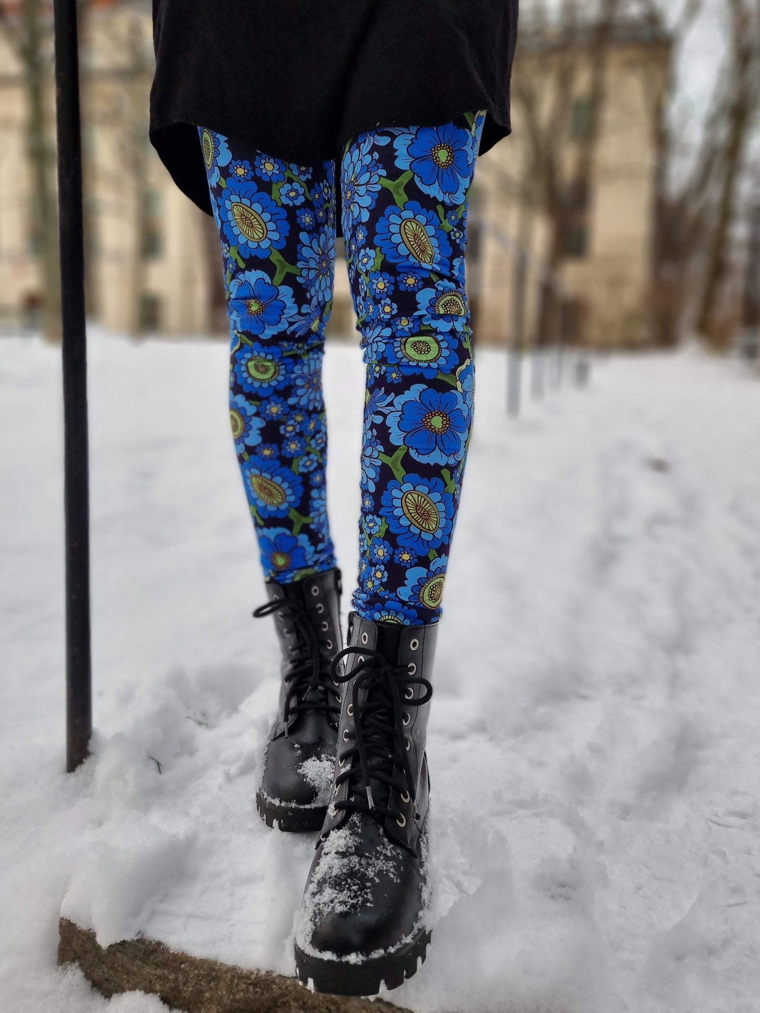 Leggings Blå Delaila special | Rino Leggings i S från Rino Design Sthlm