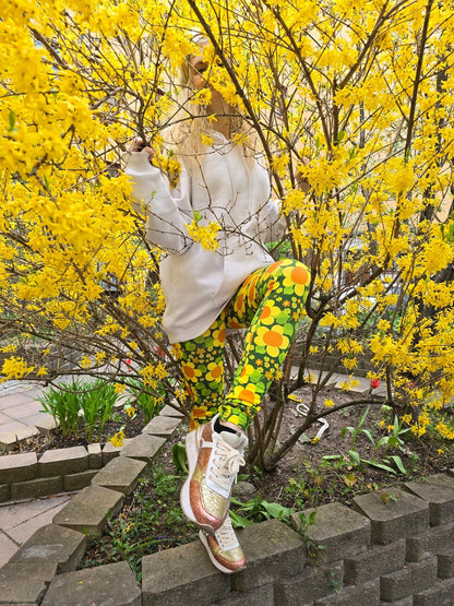 Leggings Tights Gul Solblomma - Rino Design Sthlm