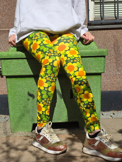 Leggings Tights Gul Solblomma - Rino Design Sthlm