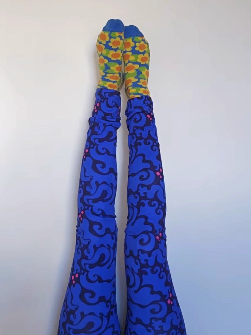 Leggings Virvel Blå | Rino Leggings i S från Rino Design Sthlm