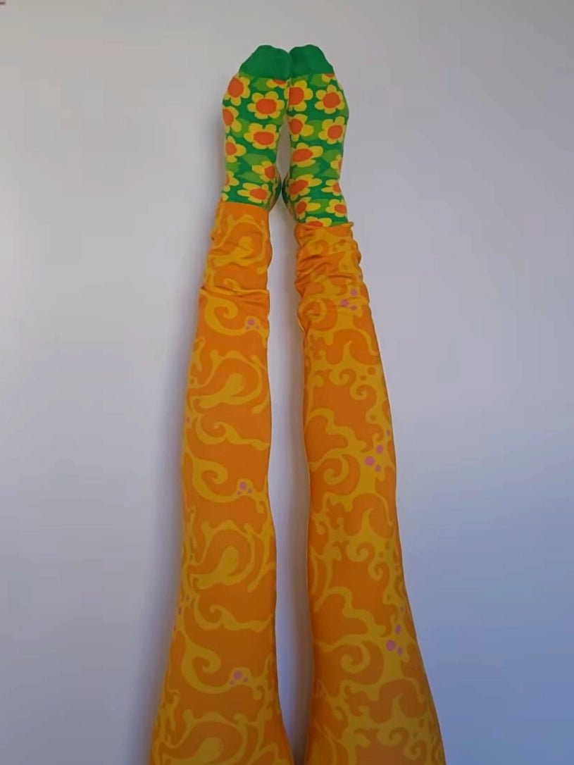 Leggings Virvel Gul | Rino Leggings i S från Rino Design Sthlm