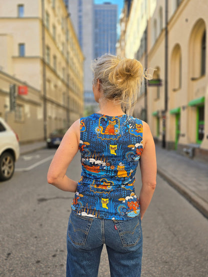 Linne Blå Katt - Rino Design Sthlm
