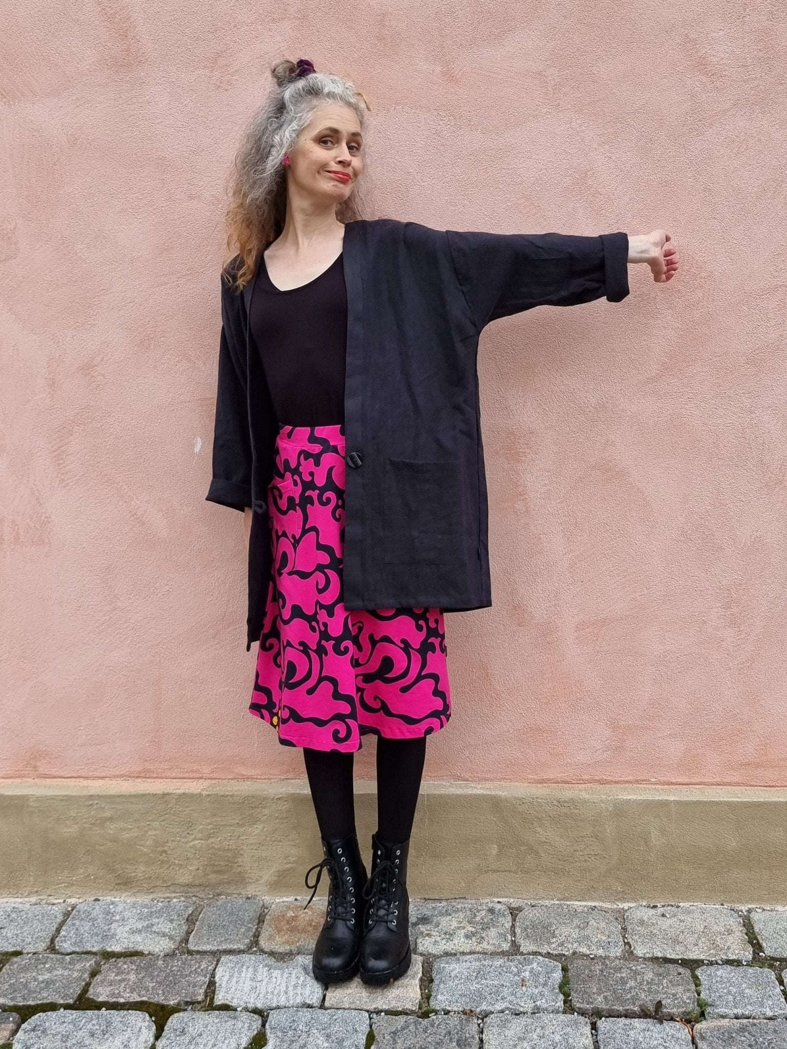 Kavaj Linne Svart | Rino Kavaj i One size från Rino Design Sthlm