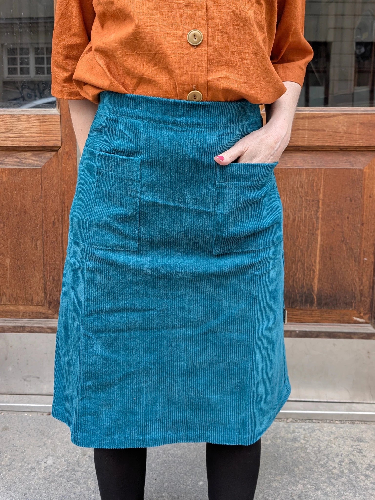 Manchesterkjol Petrol | Rino Kjol i S från Rino Design Sthlm