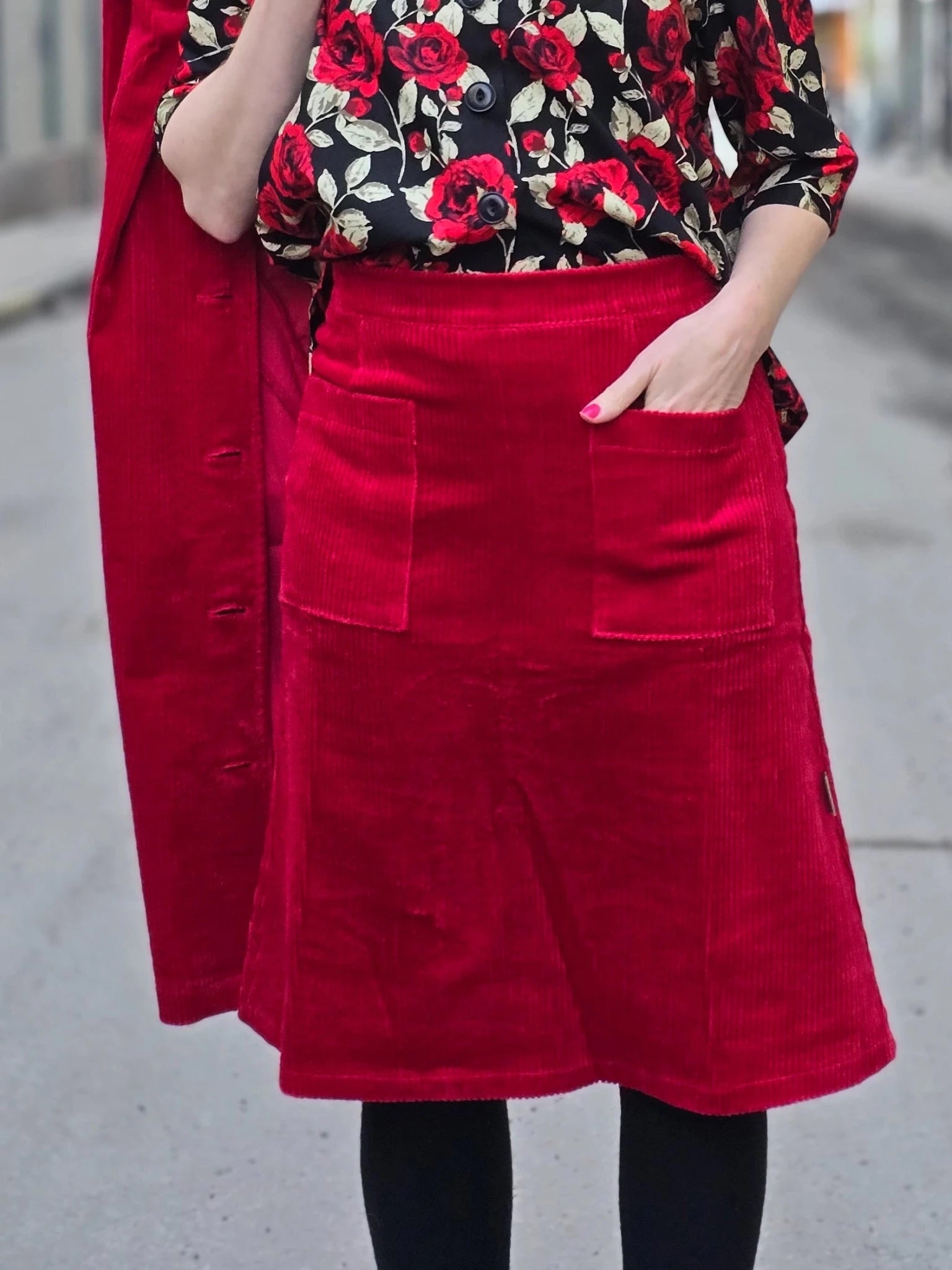 Manchesterkjol Röd | Rino Kjol i S från Rino Design Sthlm