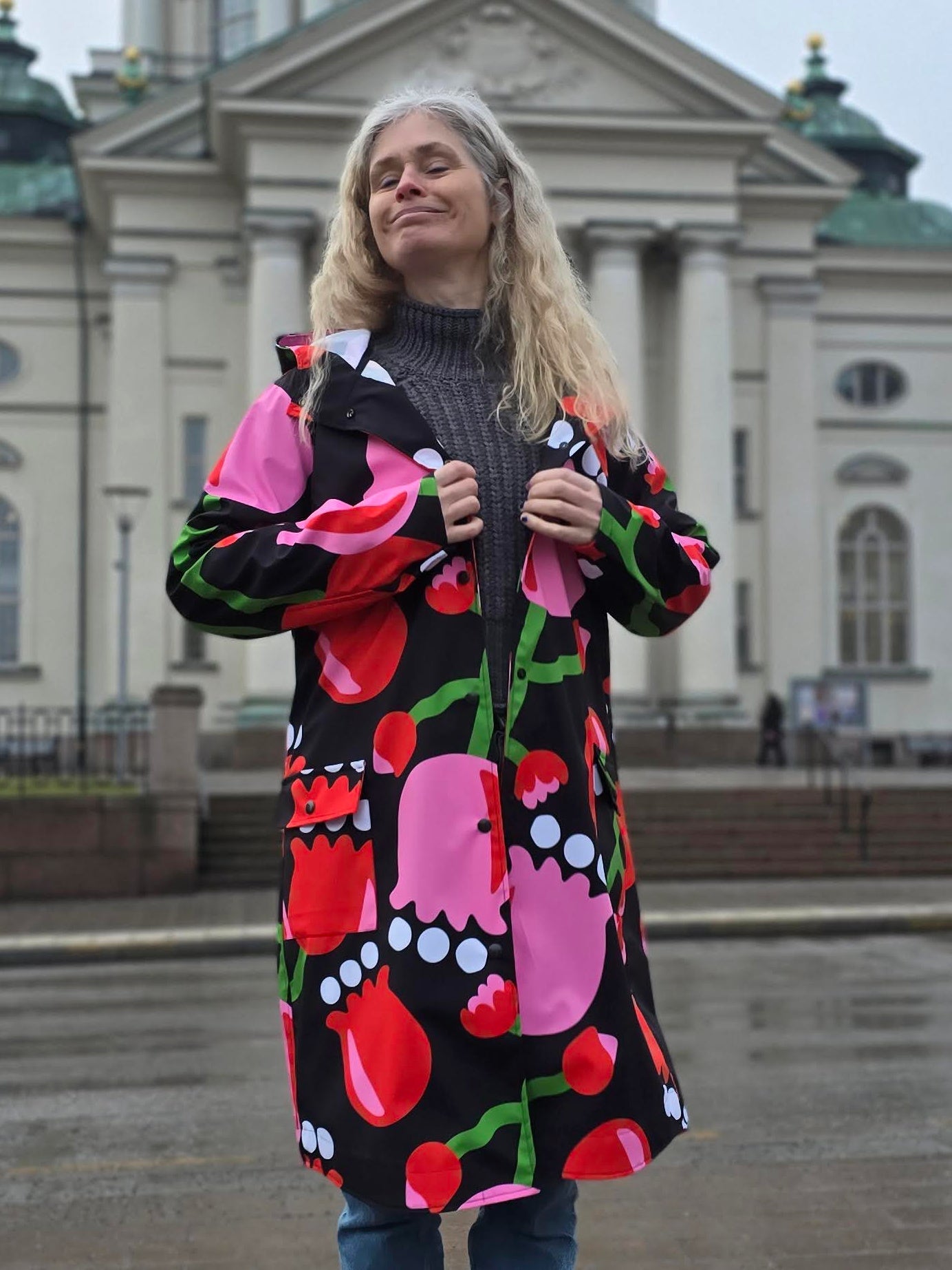 Regnkappa med färg Tulpan | Rino Regnkappa i S/M från Rino Design Sthlm