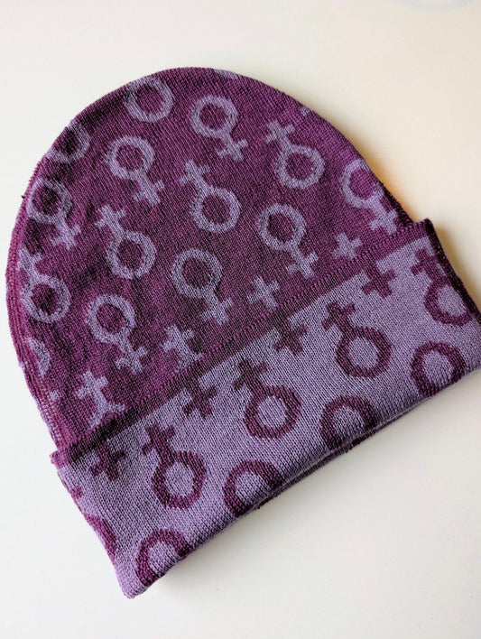 Mössa Ull Feminist Lila - Rino Design Sthlm