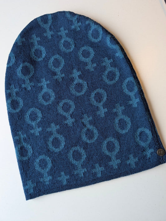 Mössa Ull Feminist Petrol - Rino Design Sthlm