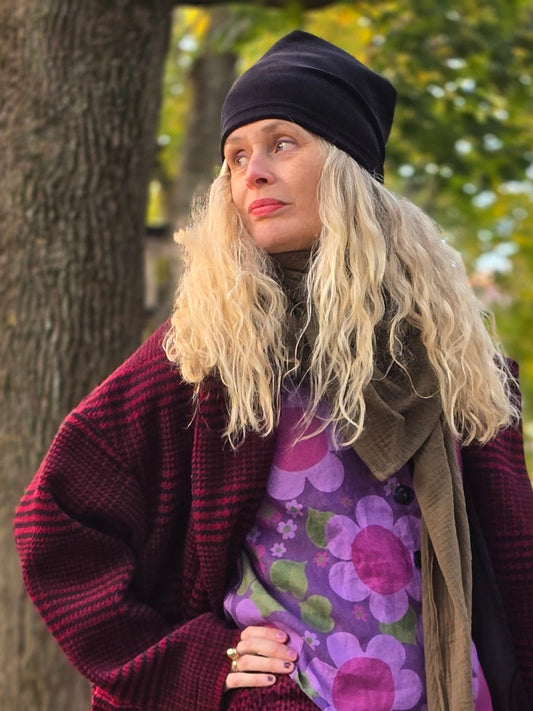 Mössa Velour Svart - Rino Design Sthlm