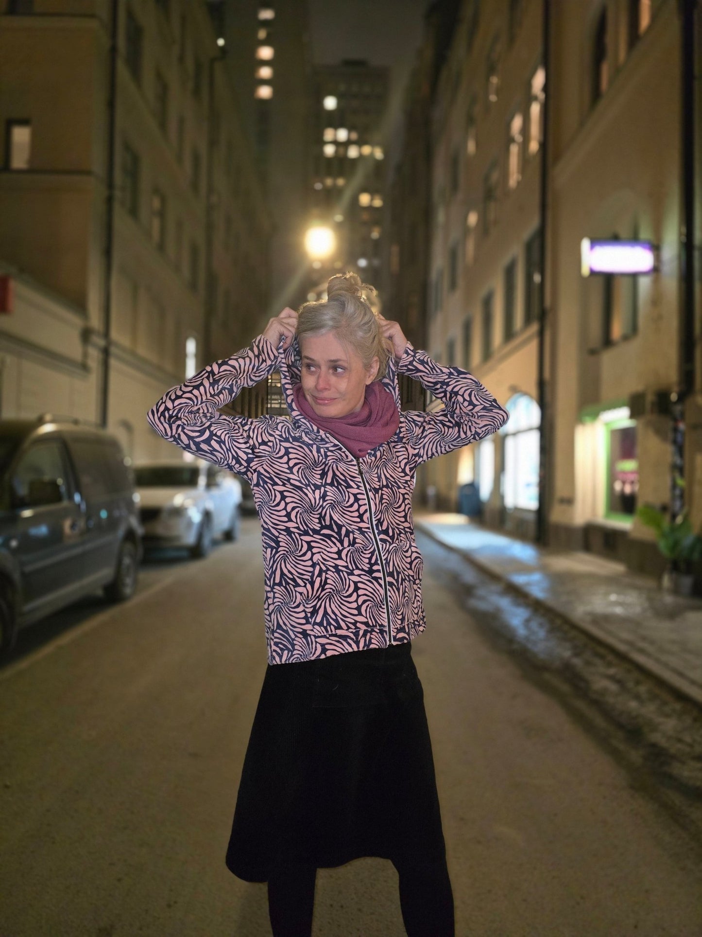 Munkjacka / Hoodie Velour Ljuslila | Rino - Rino Design Sthlm