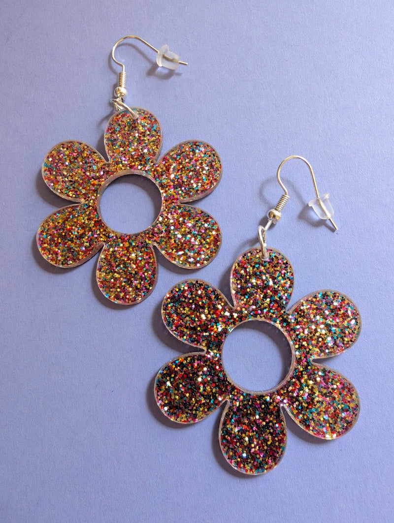 Örhängen Flower Power Glitterströssel | Rino Örhängen i Mindre från Rino Design Sthlm