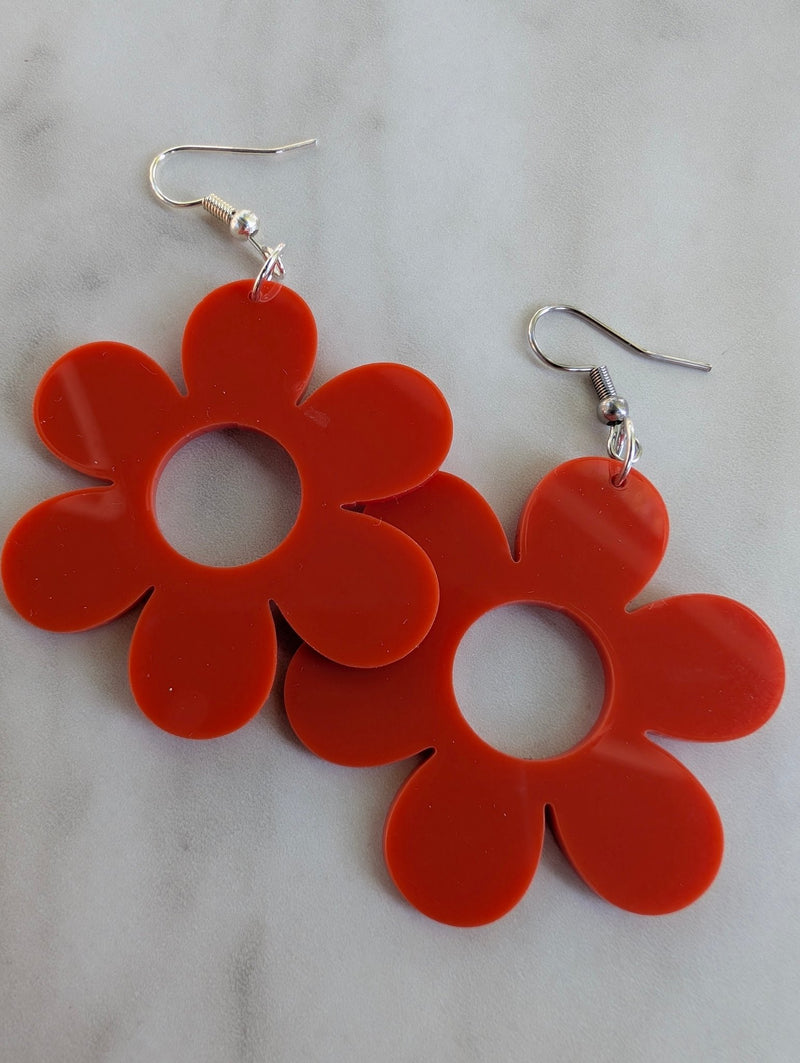 Örhängen Flower Power Rost | Rino Örhängen i Liten 34 mm från Rino Design Sthlm