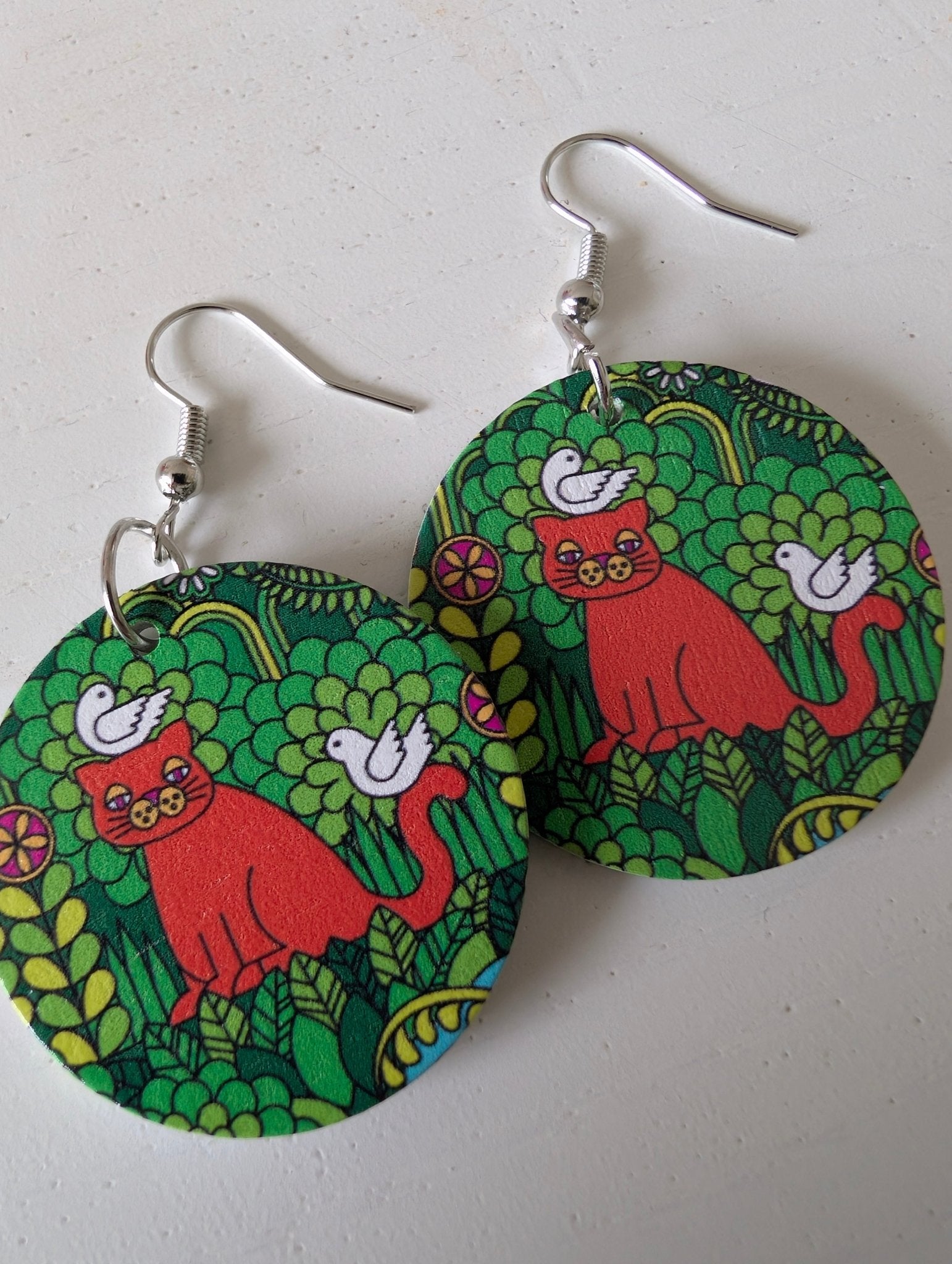 Örhängen Orange Katt | Rino Örhängen i 3 cm från Rino Design Sthlm