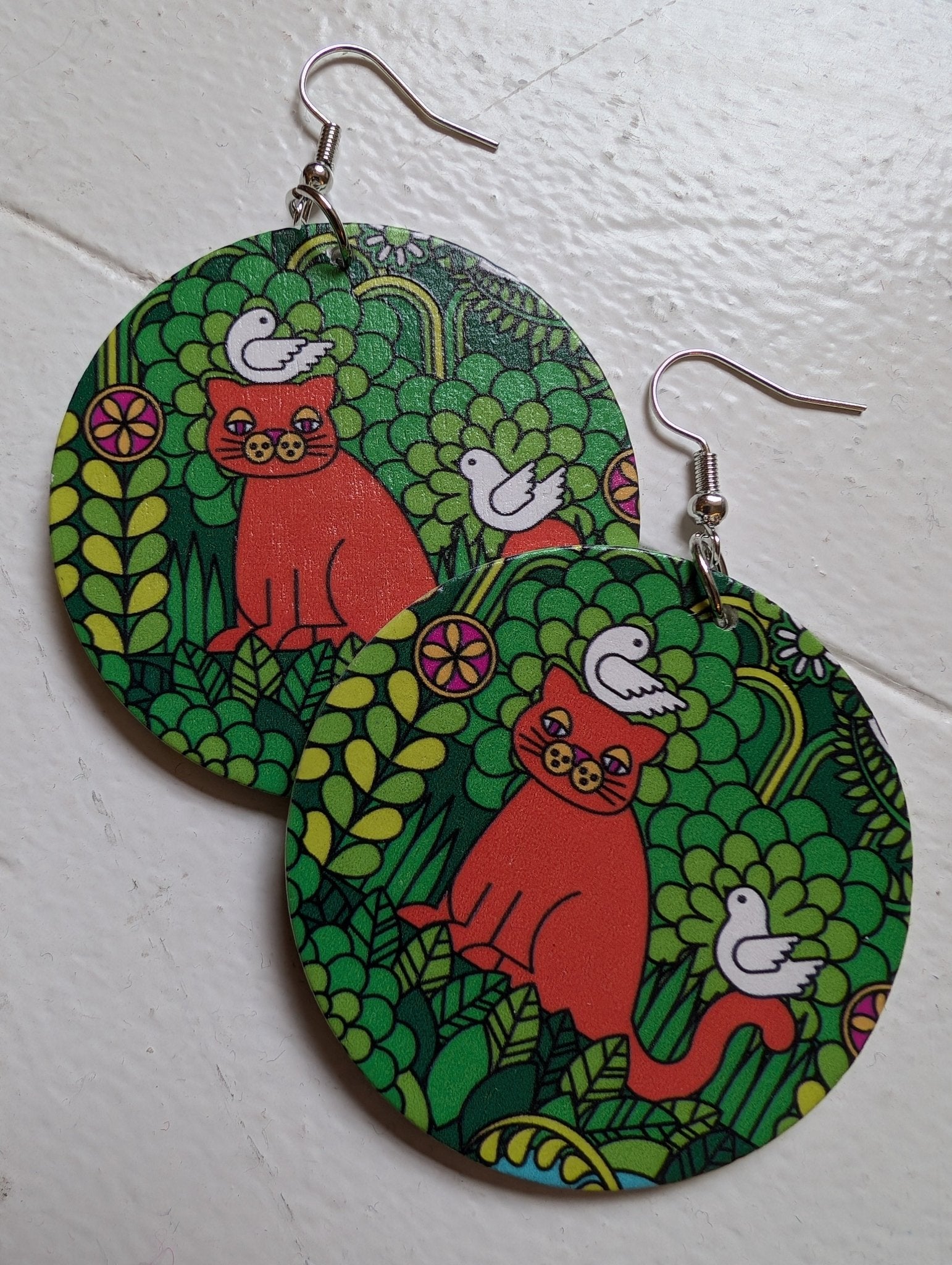 Örhängen Orange Katt | Rino Örhängen i 3 cm från Rino Design Sthlm