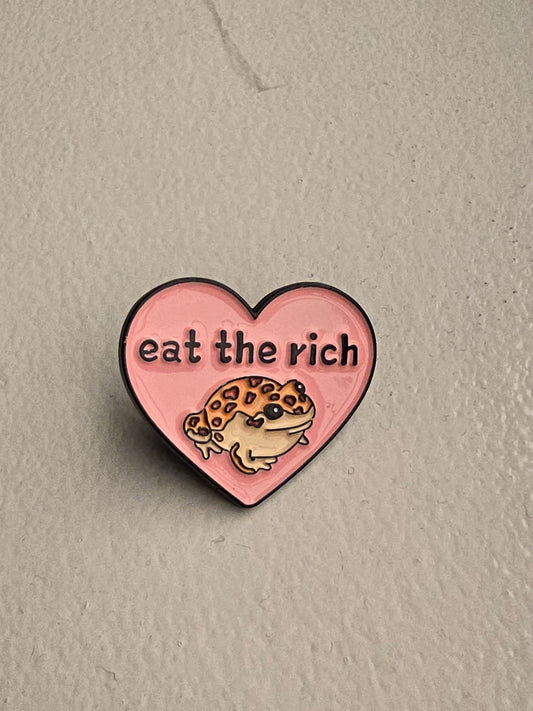 Pin Eat the rich - Rino Design Sthlm