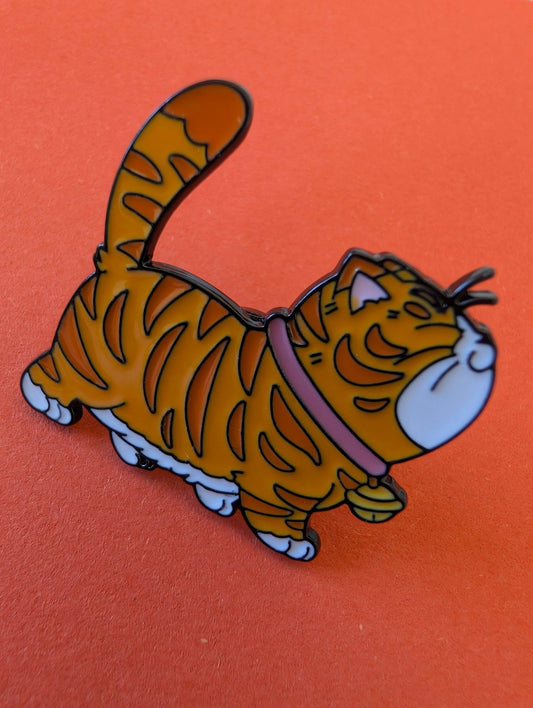 Pin orangerandig Katt - Rino Design Sthlm
