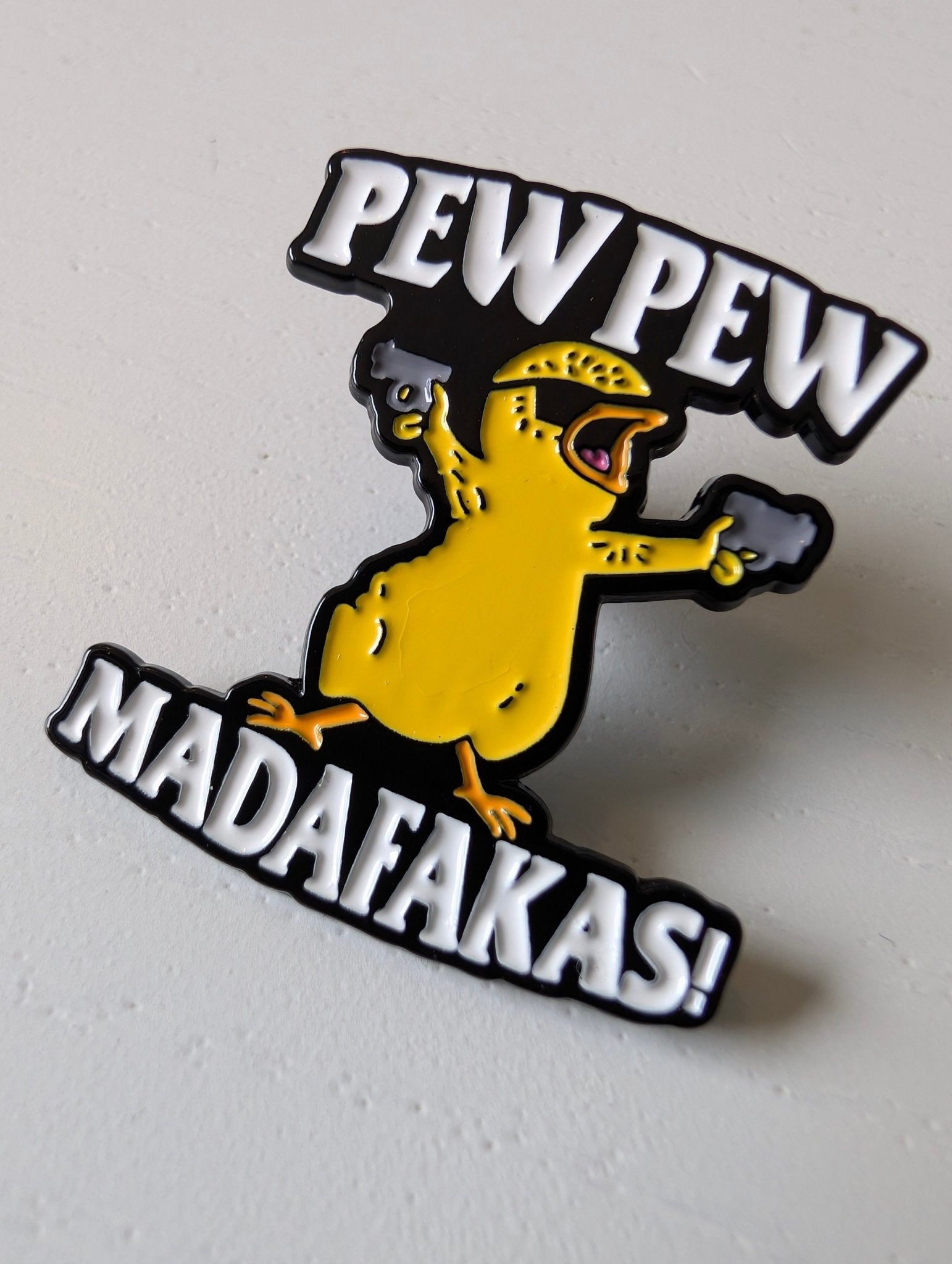 Pin Pew pew madafakas! Pins i One size från Rino Design Sthlm