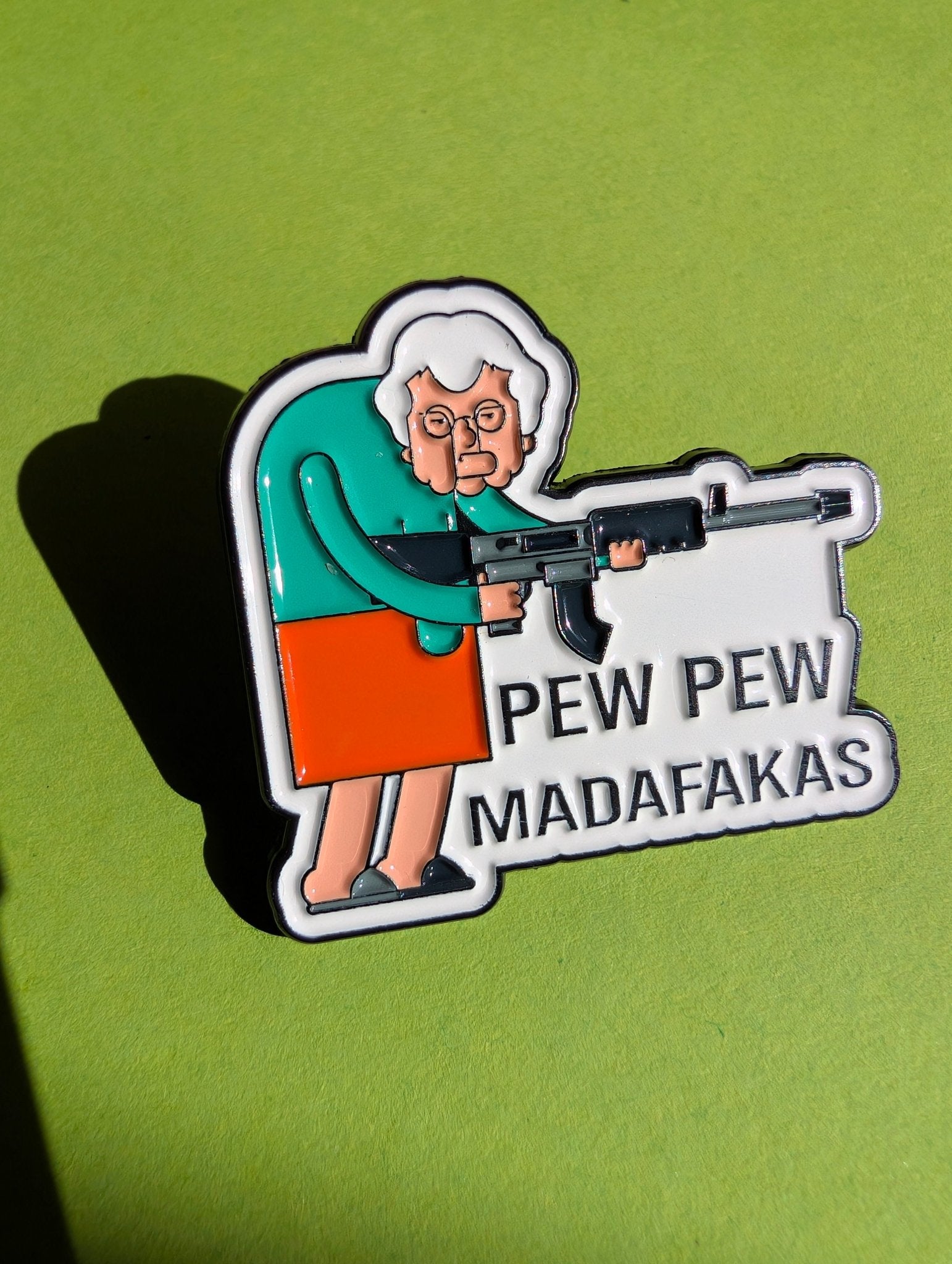 Pin "Pew Pew Madafakas" Pins i One size från Rino Design Sthlm